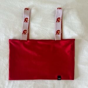 USC Crop Top with Logo Straps